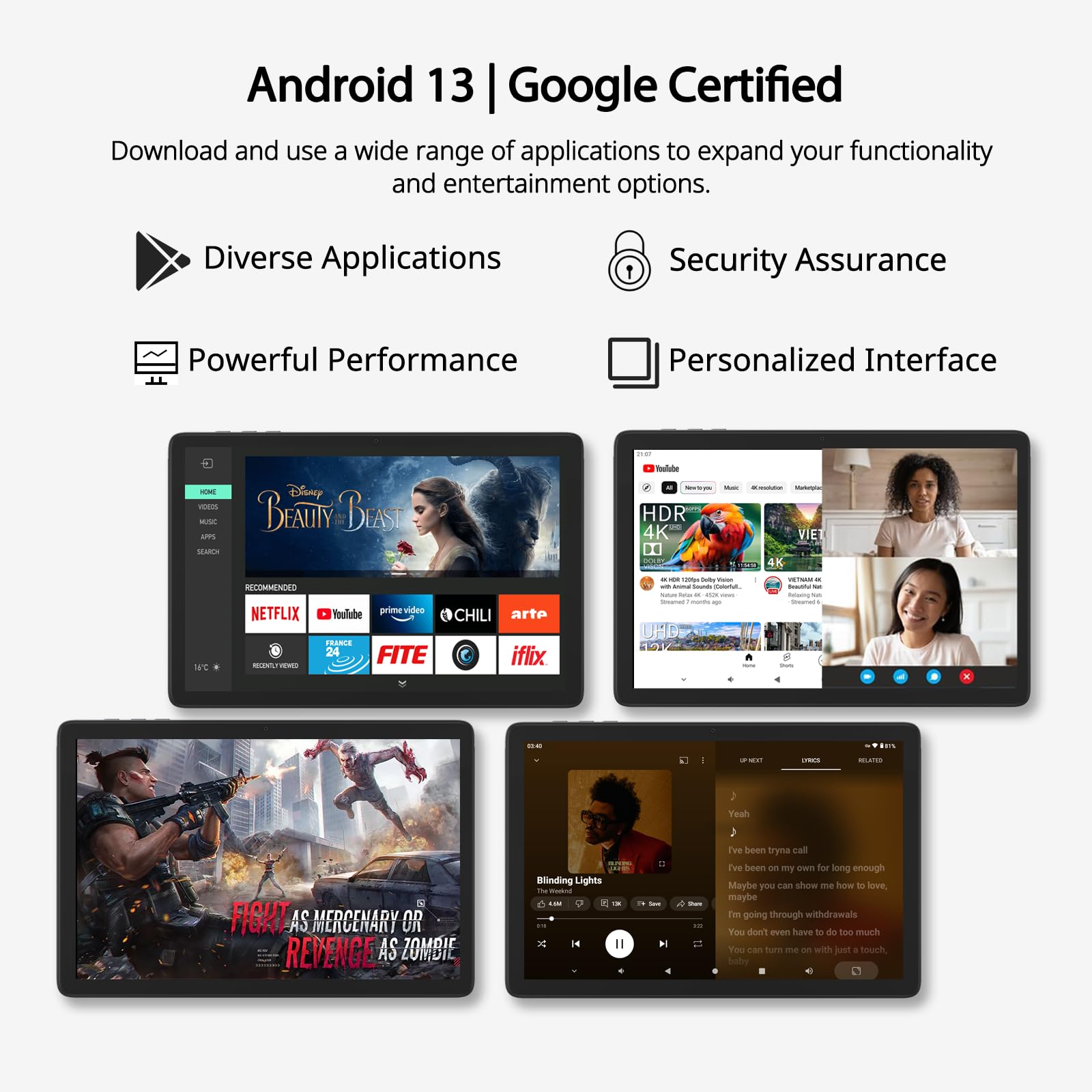 Amazon.com : plimpton 10 inch Android 13 Tablet, Tablets
